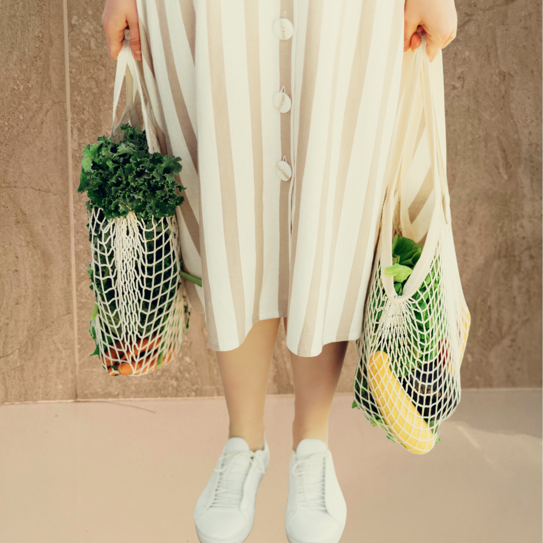 Eco Friendly Reusable Cotton Tote Shopping Bag - Pack of 2