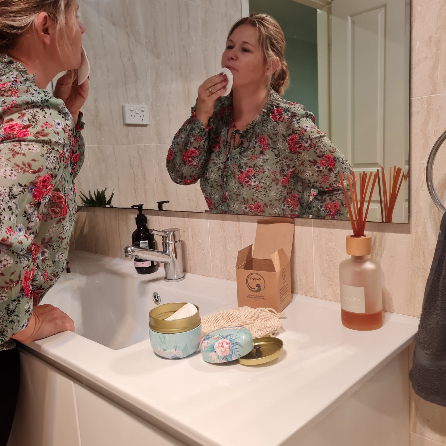 Bamboo Cotton Reusable Makeup Remover Pads | FlusheD ECO